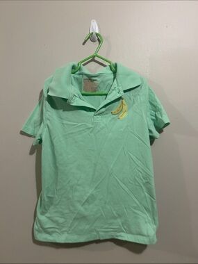 Cat & Jack Mint Green Polo with Banana Patch